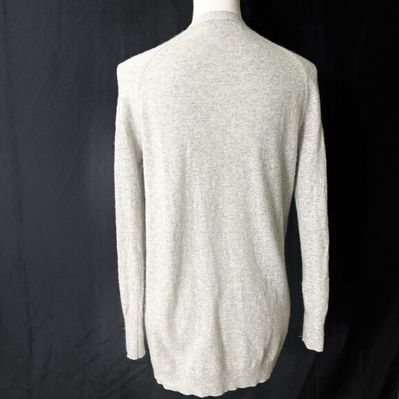 Banana Republic Women’s Small Merino Wool Cashmere Sweater Gray V-Neck Button Up - Picture 6 of 10